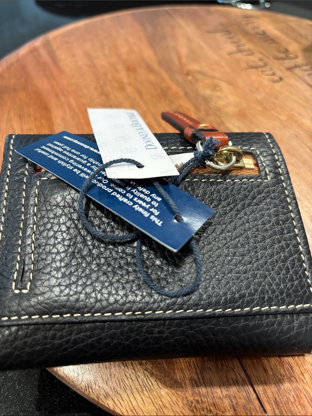 Dooney & Bourke Black Pebbled Leather Wallet - Picture 3 of 9